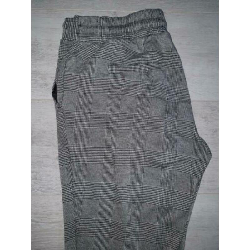 Broek in joggingstijl pantalon | mt S | grijs geruit | ZGAN