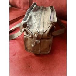 Spikes & Sparrow tas leer. bruin