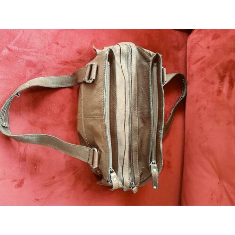 Spikes & Sparrow tas leer. bruin