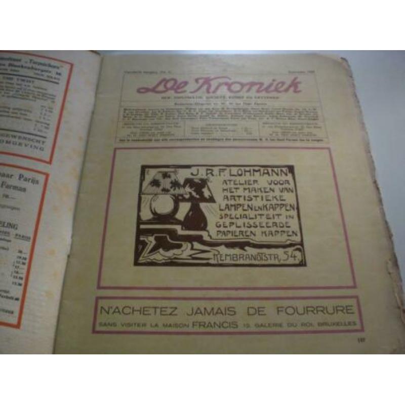Art Deco tijdschrift De Kroniek september 1928 Louis Vuitton
