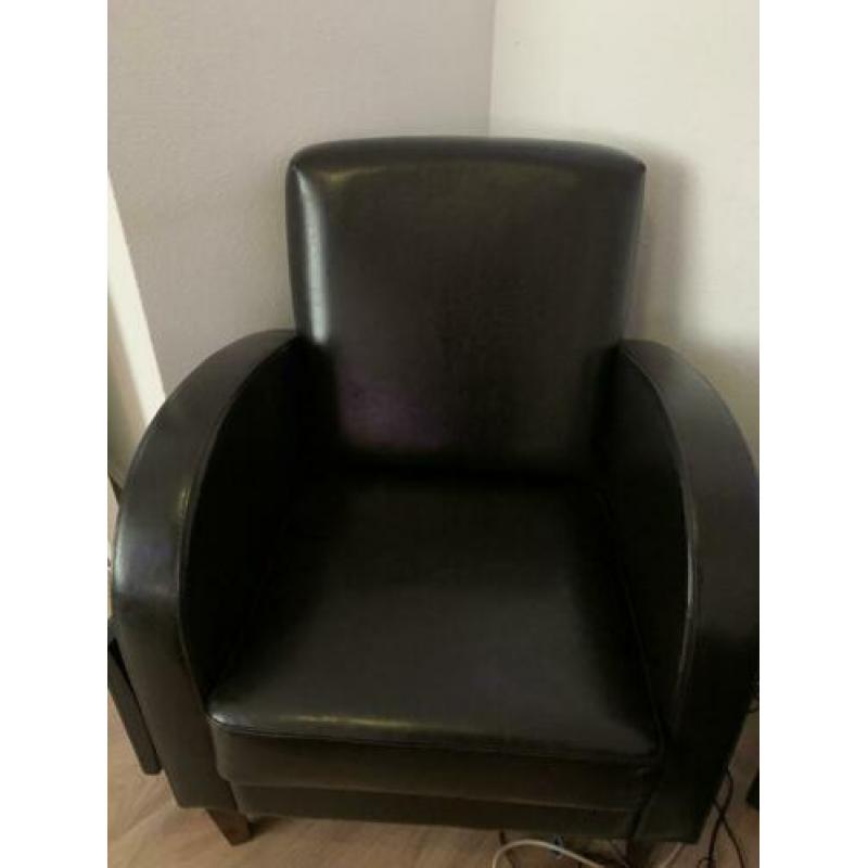 2 mooie donkerbruine fauteuils