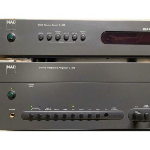 NAD C370 versterker, NAD C420 tuner, ELAC SLR120 speakers
