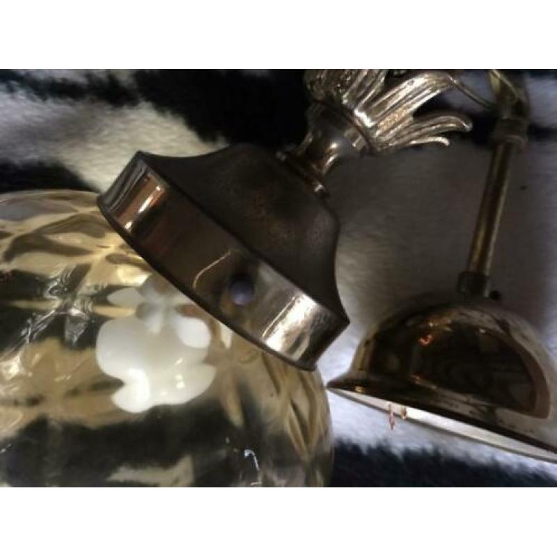 Art Deco hanglamp ananas amberglas