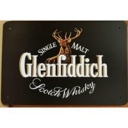 Glenfiddich scotch whisky reclamebord metaal bar mancave
