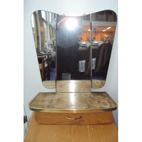 Retro vintage spiegel hout