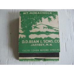 oud luciferboekje D.D. Bean & Sons Co. Jaffrey USA lucifers