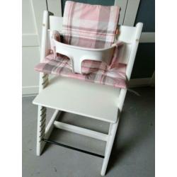 Stokke Tripp Trapp kinderstoel wit compleet. Trip Trap