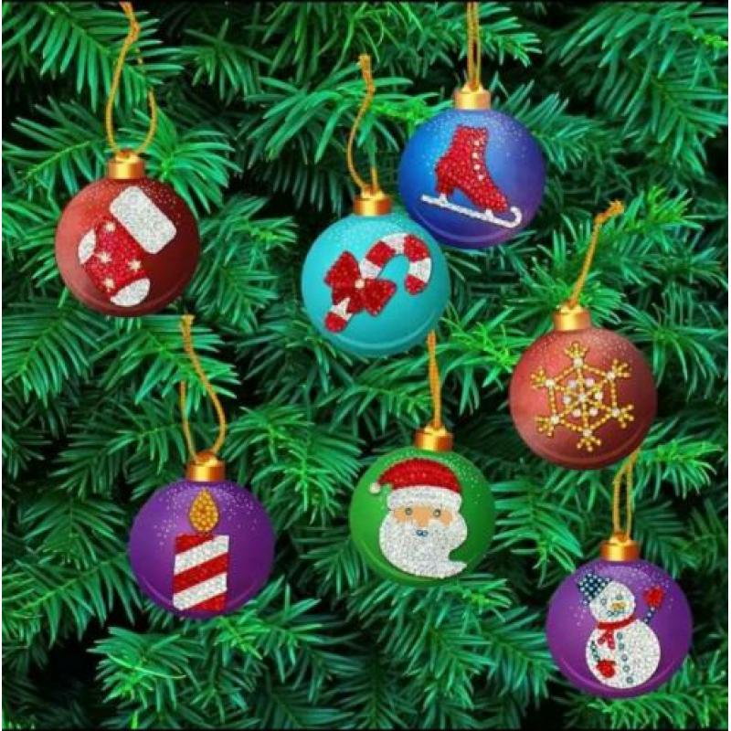 kerstboomhangers diamond painting