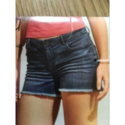 Nieuw stretch jeans broekje / korte spijkerbroek mt 40