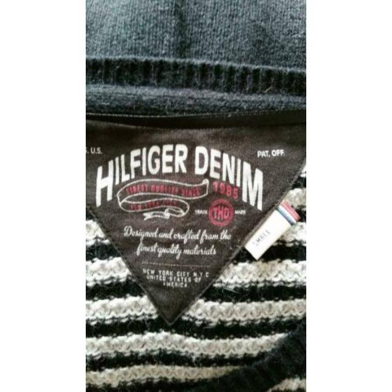 Jurk48 - Sjieke HILFIGER jurk met gestreept lijfje maat S (