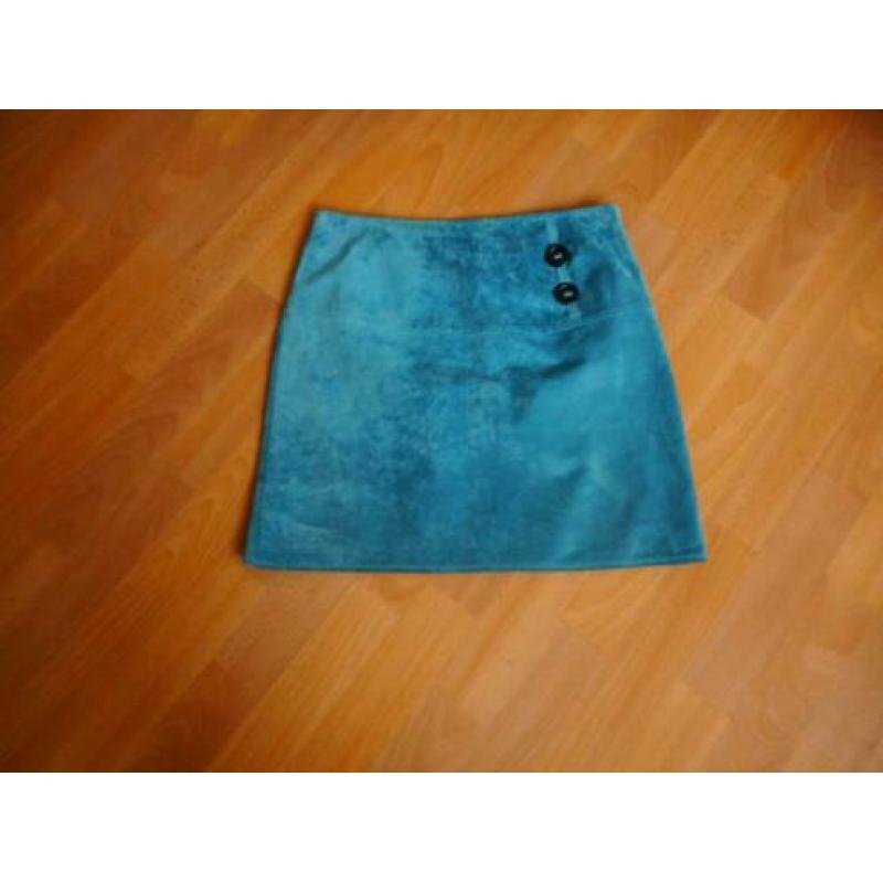 Mooie suede rokje Josephine & Co. mt 38/40 turkoois kleur