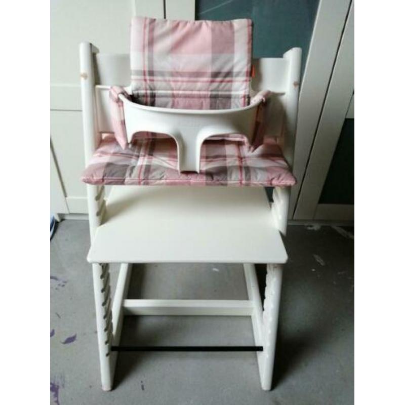 Stokke Tripp Trapp kinderstoel wit compleet. Trip Trap