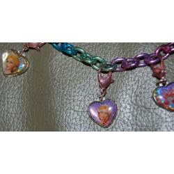 Efteling bedelarmband met 5 bedels prinsessen.