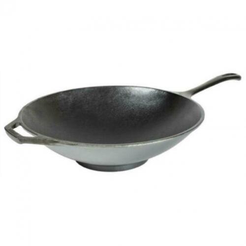 Lodge Wok Gietijzer met Steel L12SF, 30,5cm