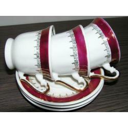 Mocca servies van Zajecar Yugoslavia.