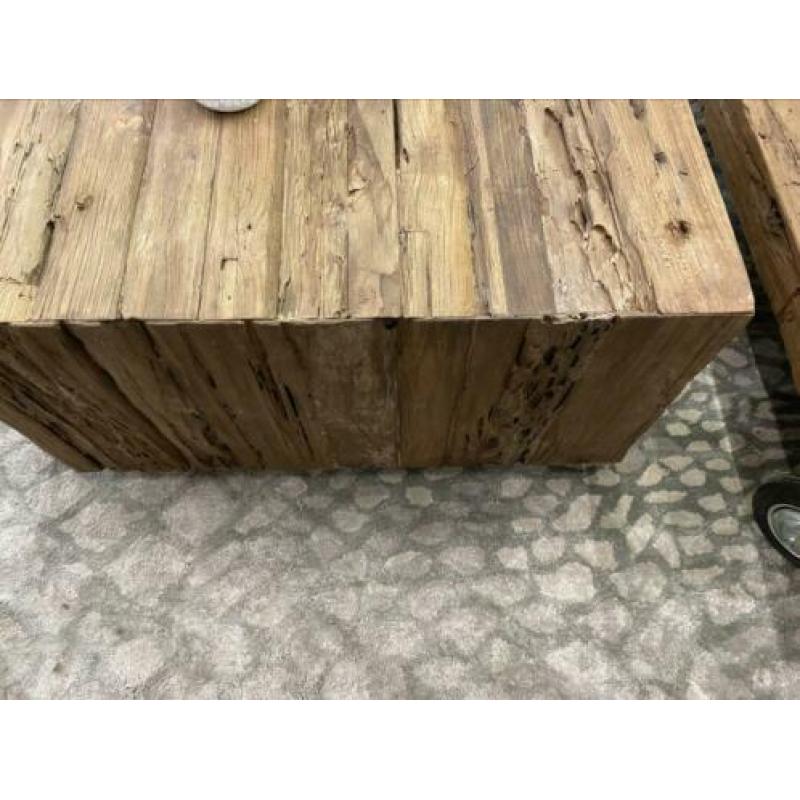 Nieuwe salontafel teakhout 80x80x45 cm gratis thuisbezorgd