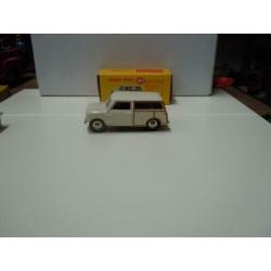 Witte Morris Mini Traveller. Model van het merk Atlas Dinky