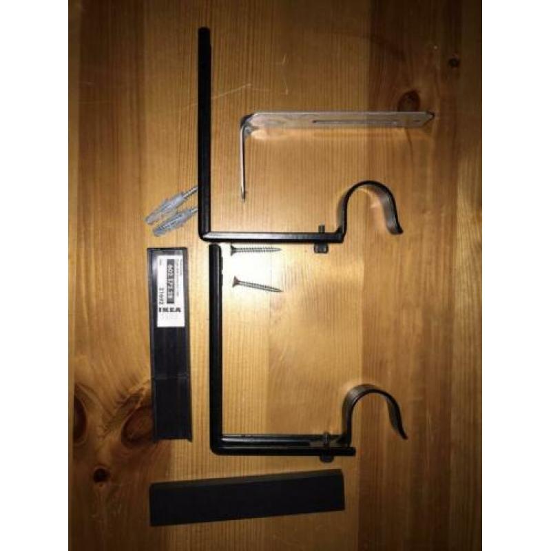 2st Gordijnen Zwart Barok incl. Materiaal