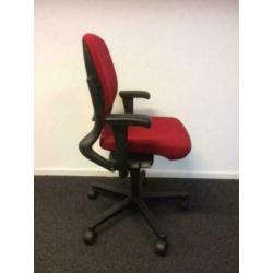 Bureaustoel Ahrend 230 rood met lage rug 1x