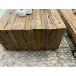 Nieuwe salontafel teakhout 80x80x45 cm gratis thuisbezorgd
