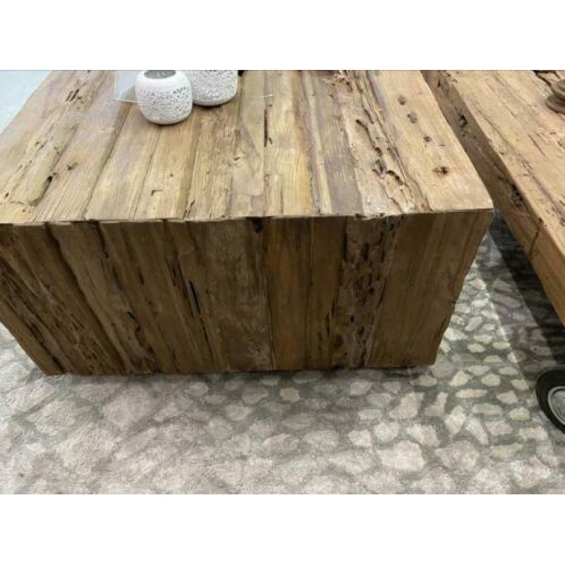 Nieuwe salontafel teakhout 80x80x45 cm gratis thuisbezorgd