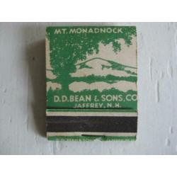 oud luciferboekje D.D. Bean & Sons Co. Jaffrey USA lucifers