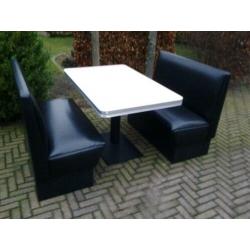 Amerikaanse diner : 2 banken + tafel sixties fifties Bel Air