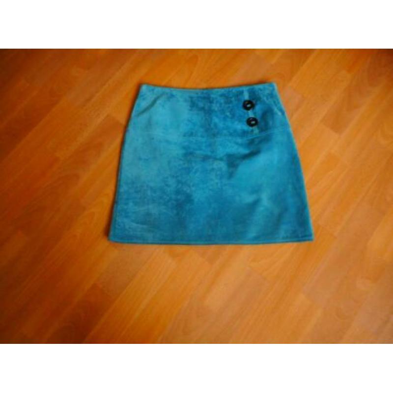 Mooie suede rokje Josephine & Co. mt 38/40 turkoois kleur