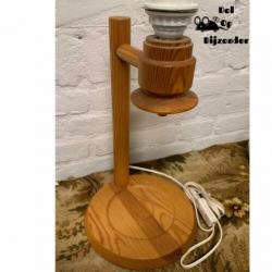 Retro tafellamp lamp bureau hout wit bureaulamp Ikea design