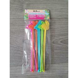 COOL 2 PARTY 10 Cocktail Stirrers Flamingo *nieuw* (NJ822)