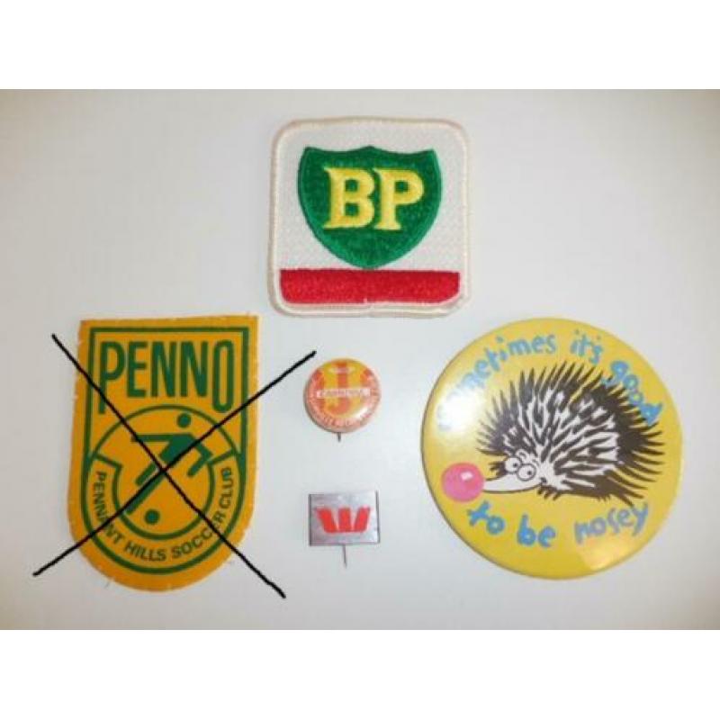 Jaren 80-90 Speld/Button/Applicatie Verzameling