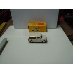 Witte Morris Mini Traveller. Model van het merk Atlas Dinky