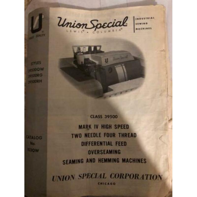Union special lockmachine (industrie)