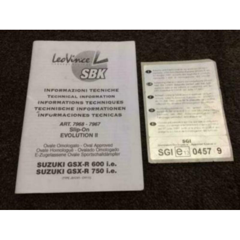 LeoVince uitlaat demper Suzuki GSXR600 GSXR750 2008-2010