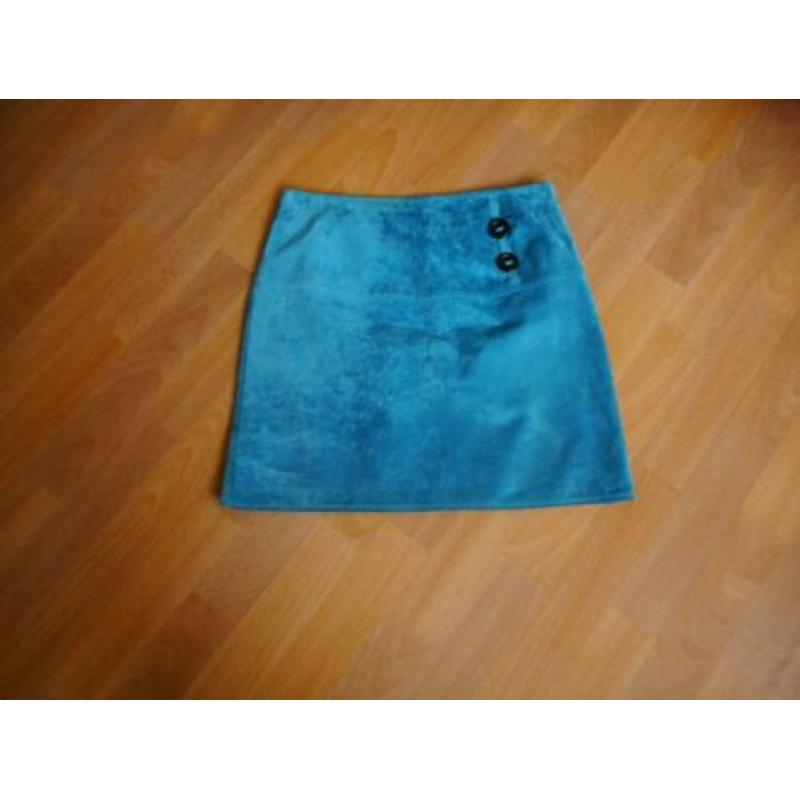 Mooie suede rokje Josephine & Co. mt 38/40 turkoois kleur