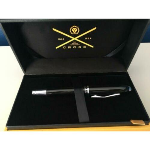 Cross Peerless 125 zwart laqué vulpen (medium)
