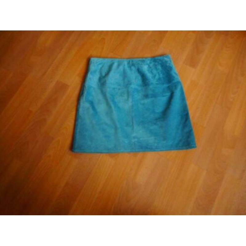 Mooie suede rokje Josephine & Co. mt 38/40 turkoois kleur