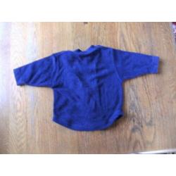 Donkerblauw badstoffen vestje. Maat 62/68. Merk: Hema.