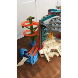 Complete Hotwheels baan met haai en geluid