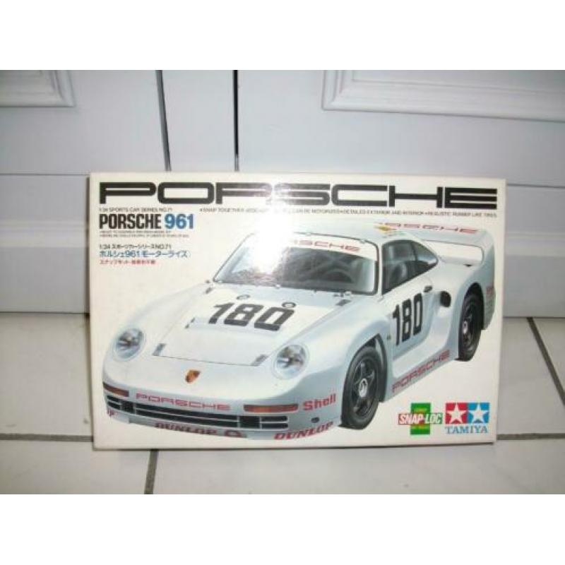 Vintage tamiya bouwmodel 1:24 porsche 961 snap-loc 1987