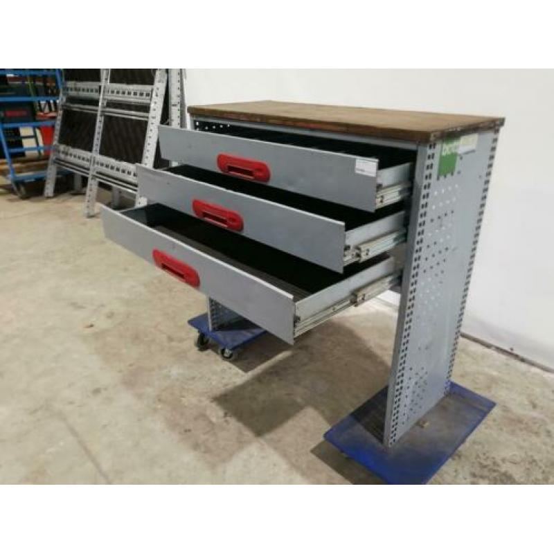 bott bedrijfswageninrichting lades werkblad bestelbus auto