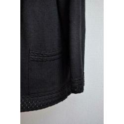 Vintage lang gebreid kabel vest