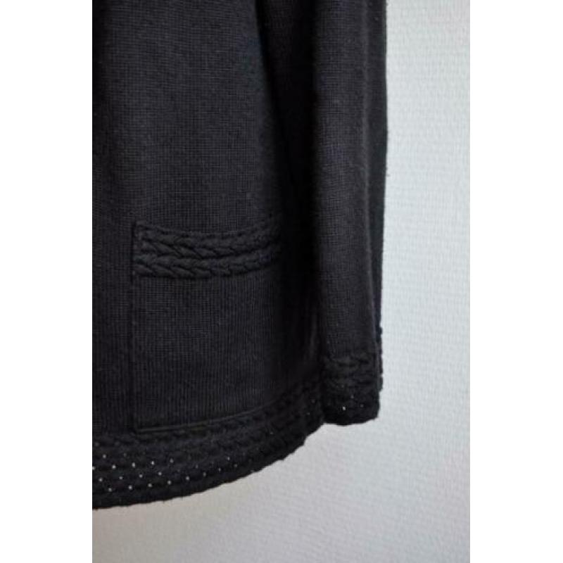 Vintage lang gebreid kabel vest