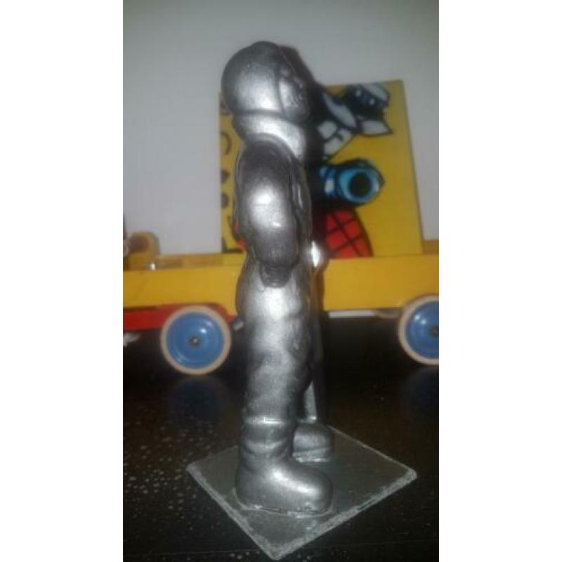 Beeld/buste van piloot met propeller vintage jaren 90