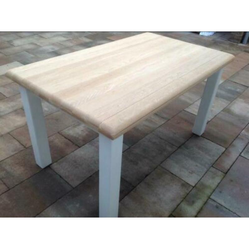 Eettafel landelijk | Eettafel eikenhout | Tafel wit eiken