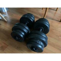 Dumbbells 2 x 15 kg losse schijven