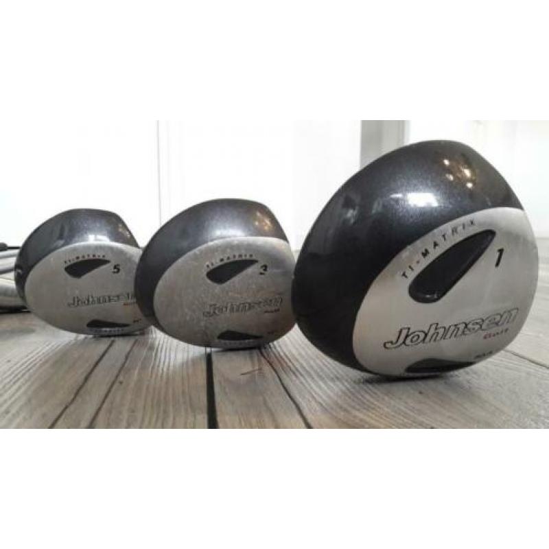 Complete golfset Johnsen met Dunlop trolley