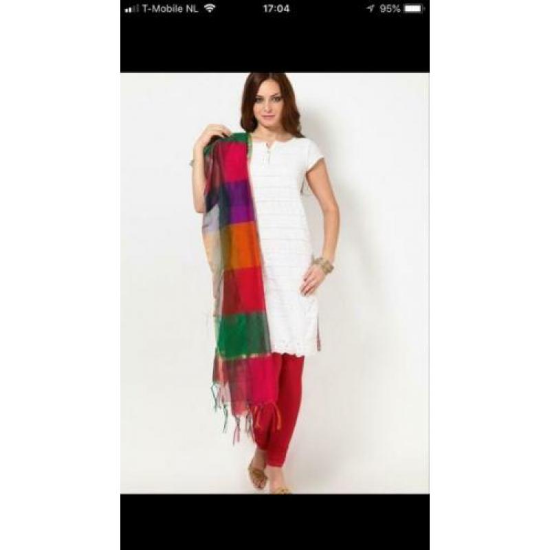 Gele Indiase Dupatta Stola Sjaal Gala Sluier