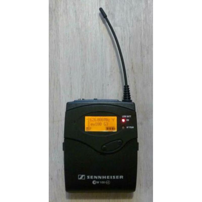Sennheiser EW100 G3 ontvanger met beltpack of handheld