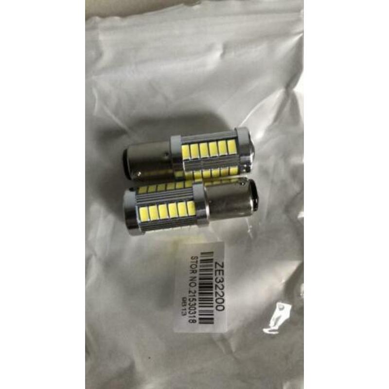 2x LED-lampen BAY15D 33SMD 5730 1200LM Leeslamp auto remlich